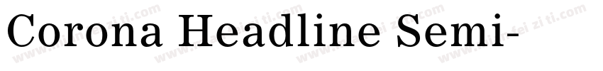 Corona Headline Semi字体转换